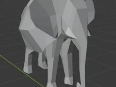 Elephant Low Poly Low-poly 3D model purchase