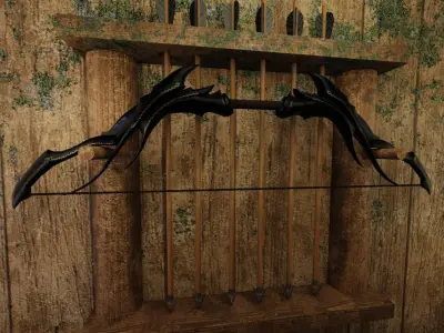 Black Bow of Fate Low-poly 3D model