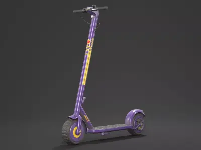 Sharing Rental Electric Scooter PBR 3D model