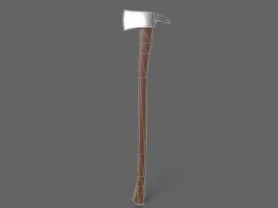 PBR Fire Axe V2c Low-poly 3D model