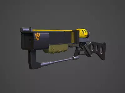 Low Poly game redy asset AER9 Laser Rifle Low-poly 3D model Low-poly 3D model