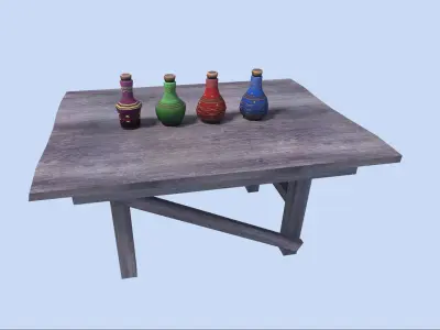 potions pack Free low-poly 3D model