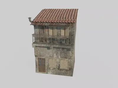 Slum buildings are small and low-rise 3D model