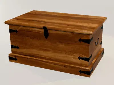 Solid Wood Coffee Table Free low-poly 3D model