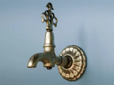 Antique Turkish Faucet Low-poly 3D model