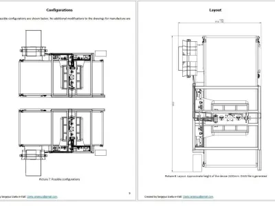 Pillows packaging device drawings for manufacturing  3D model