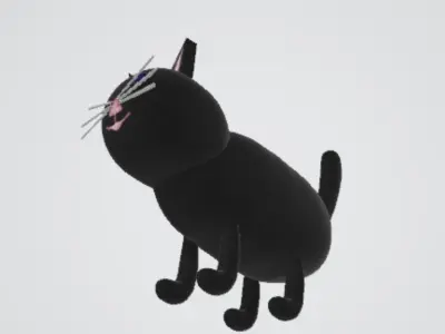 Black Cat 3D model buy