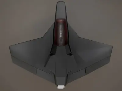  3D HD Spaceship Bomber model 3D model