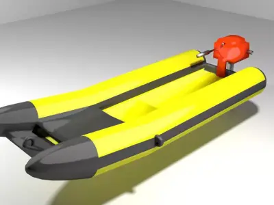 Inflatable motor boat - Type 2 3D model