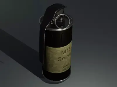 smoke grenade Low-poly 3D model 4