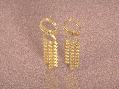 Earrings woman design 3D model
