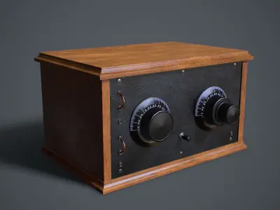 Vintage Radio - ASA 3 Free low-poly 3D model