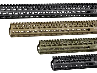 AR 15 Tactical Modular Handguards BCM KMR Alpha Low-poly 3D model