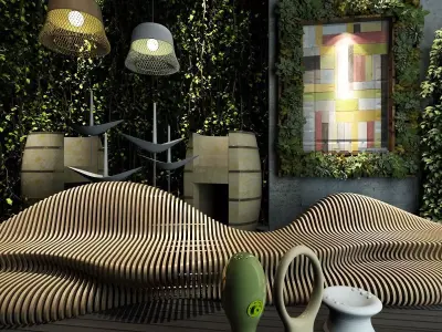 Green Photo Set 3D model