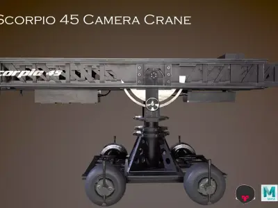 Scorpio 45 Camera Crane Low-poly 3D model