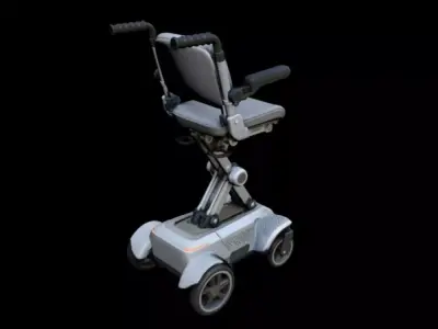 Electric scooter for the elderly 3D model