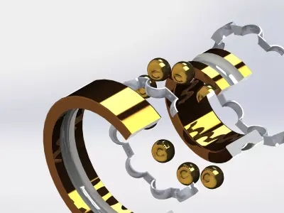 Bearing cylindrical roller Free 3D model