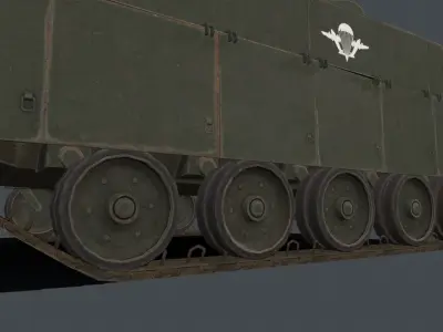 BMD-4M armoured tank Low-poly 3D model