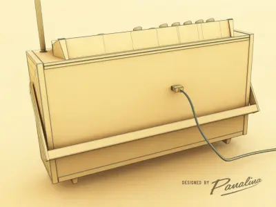 Panalina Vintage Radio Satellit 1968 3D model