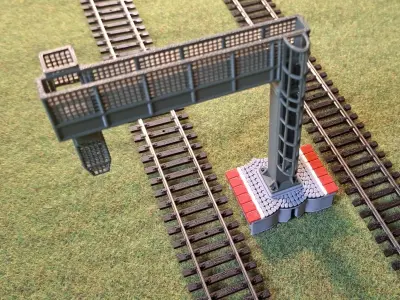 Deutsche Bahn Single Signal Bridge Mod1 1-87 FDM color 3D print model