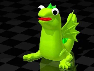 friendly dragon - peppa pig cartoon series 3D model