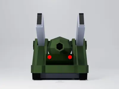 Rocket Tank Low-poly 3D model