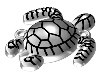 Small and Simple Turtle Pendant 3D print model