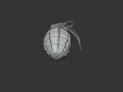 MK2 grenade Free low-poly 3D model buy