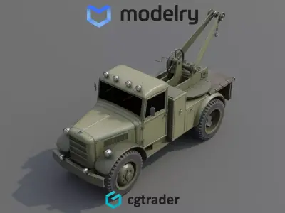 tow truck 3D model Textured