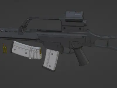 low-poly HK G36 Free 3D model