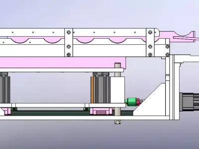 Pneumatic Round Bar Feeder 3D model