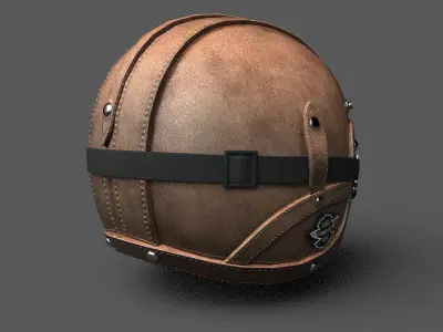 Helmet military Scifi low poly 3d model  Low-poly 3D model