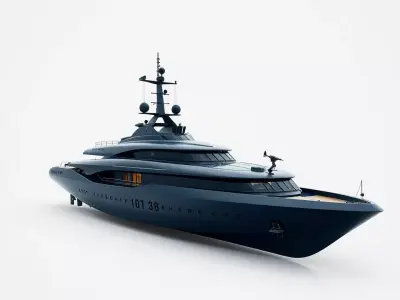 Sleek Luxury Yacht model pack Low-poly 3D model