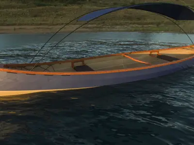 Canadian Canoe - Stitch and glue  3D model