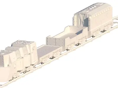 Forge Train 3d Printable model for 28mm Gaming 3D print model