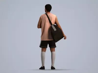 00535Levi003 - Adult Caucasian male waiting in summer 3D model