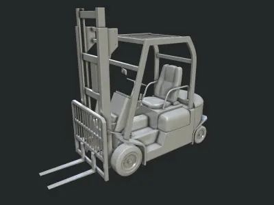 Forklift 3D model from CGTrader
