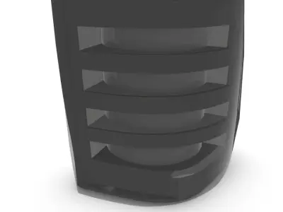 Stop Led Black Toyota Hilux Low-poly 3D model
