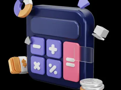 Finance 3D Icon Set 3D model