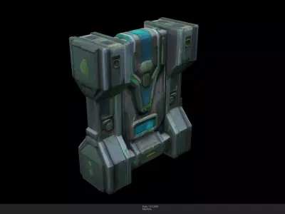 Stylized Sci-Fi Power Core - Game Ready - AI Low-poly 3D model