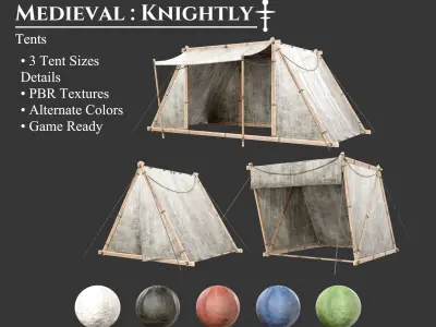 Medieval Collection Knightly Campsite 3D Model Pack purchase