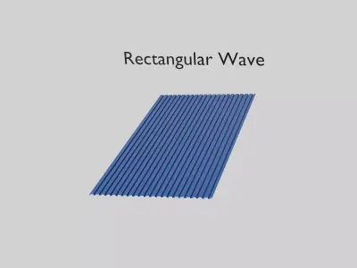 Facade Panels Ribbed Kit 3D model