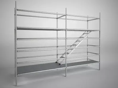 scaffold towers set 2 3D model
