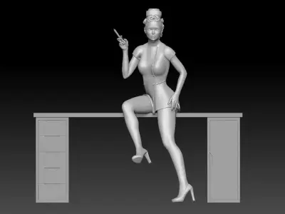 PIN UP NURSE 3 3D print model