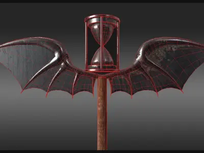 Plague Doctor Cane Low-poly 3D model