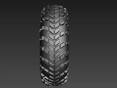 High poly tyre atv tire 3D model