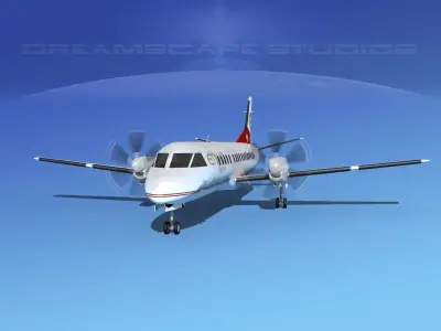 SAAB 2000 Etihad 3D model