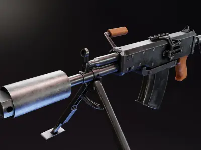 Russian 6p62 Rifle Low-poly 3D model