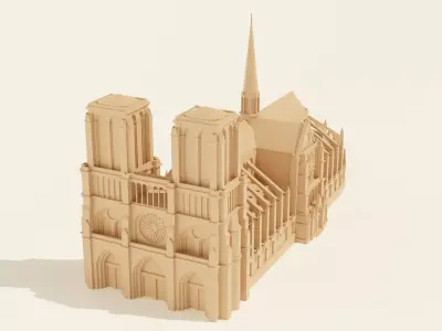 Notre-Dame de Paris 3D print model purchase