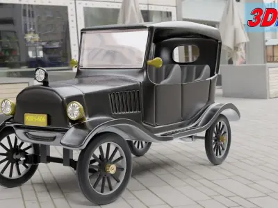CLASSIC CAR FOR ANIMATION 3D model